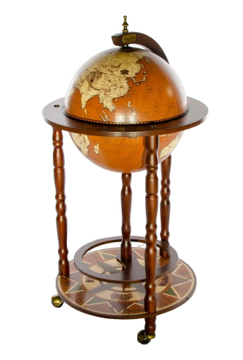 Глобус-Бар Коричневый Напольный, сфера 33 см, Jufeng EG33001R