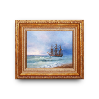 Картина в раме Корабль у берега